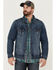 Image #1 - Moonshine Spirit Men's Dark Wash Button-Front Unlined Denim Trucker Jacket, Dark Wash, hi-res