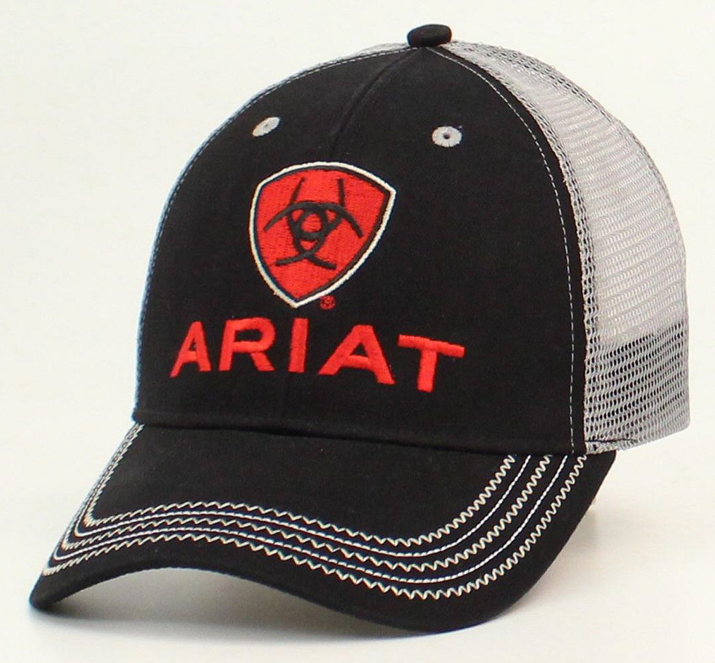 Ariat Men's Rumblin Ball Cap, Black, hi-res