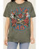 Image #3 - Affliction Women's Live Fast Studded Short Sleeve Graphic Tee, Grey, hi-res