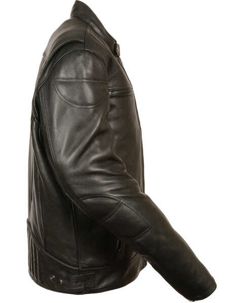 Image #2 - Milwaukee Leather Men's Black Longer Body Vented Jacket - Big 3X, Black, hi-res