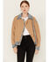 Image #1 - Miss Me Women's Fleece Moto Jacket, Lt Brown, hi-res