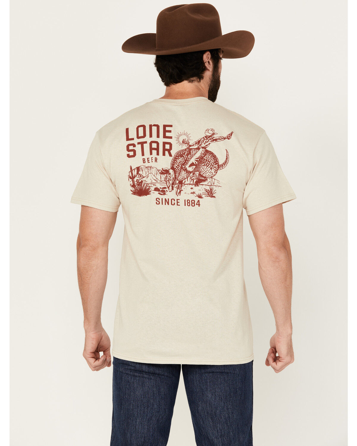 Image #1 - Changes Men's Lone Star Short Sleeve Graphic T-Shirt, Natural, hi-res