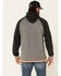 Cinch Men's Vintage Logo Raglan Hooded Sweatshirt , Grey, hi-res