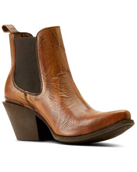 Image #1 - Ariat Women's Bradley Western Chelsea Boots - Snip Toe , Brown, hi-res
