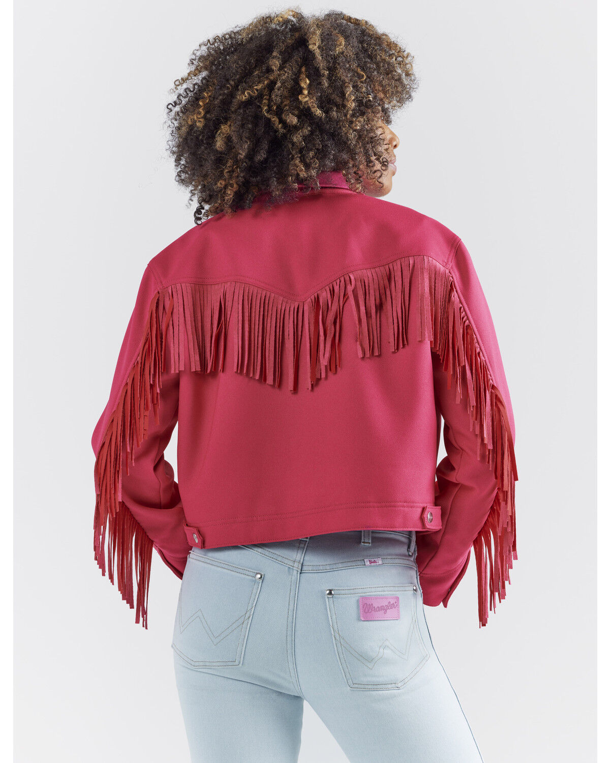 Image #6 - Wrangler® X Barbie™ Women's Fringe Wrancher Jacket, , hi-res