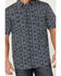 Image #3 - Moonshine Spirit Men's Tikki Pole Southwestern Stripe Short Sleeve Snap Western Shirt, Navy, hi-res