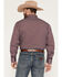Image #4 - Stetson Men's Micro Geo Print Long Sleeve Snap Western Shirt, Wine, hi-res
