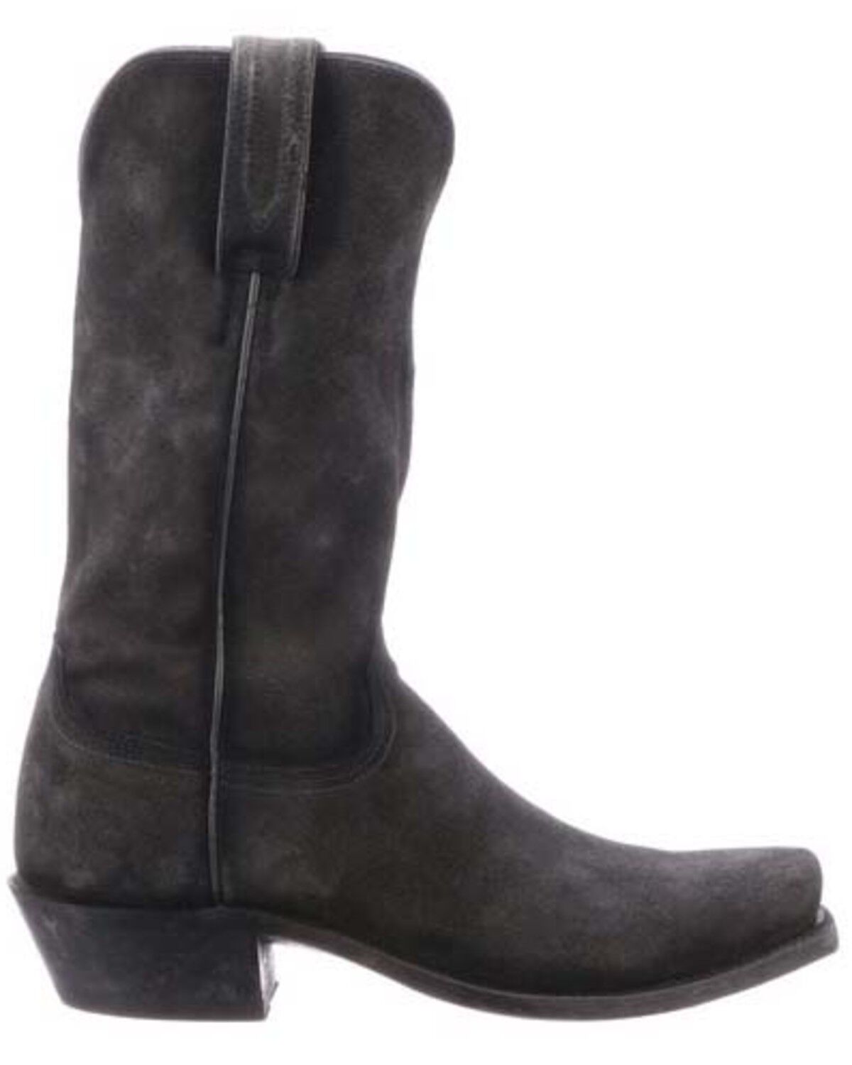 Mens black suede western boots