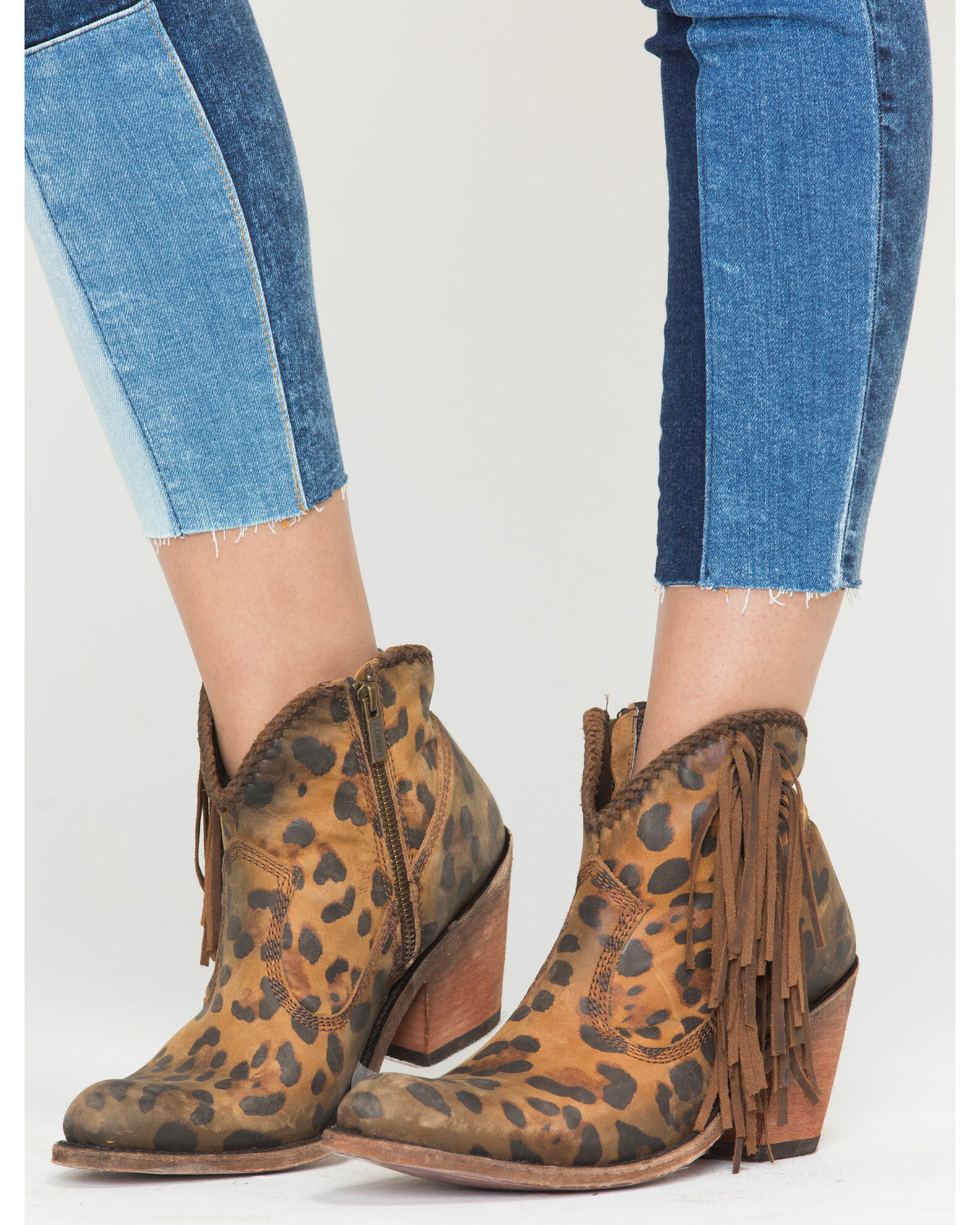 Cheetah fringe boots sale