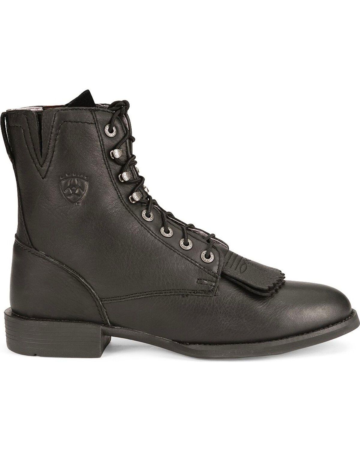 Image #2 - Ariat Women's 6" Lace-Up Heritage II Lacer Boots - Soft Toe, Black, hi-res
