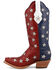 Black Star Women's Marfa Star Inlay Studded Western Boots - Snip Toe , Red/white/blue, hi-res
