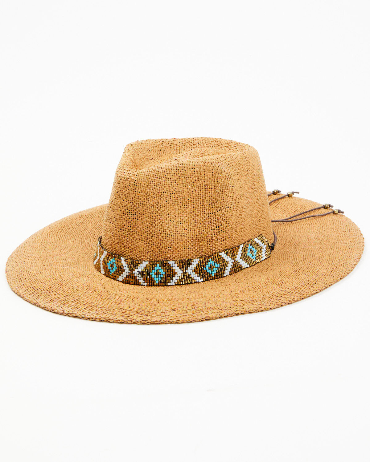Image #1 - Nikki Beach Women's Straw Rancher Hat, Brown, hi-res