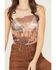 Image #3 - Youth in Revolt Women's Screen Print Mesh Tank, Blue, hi-res