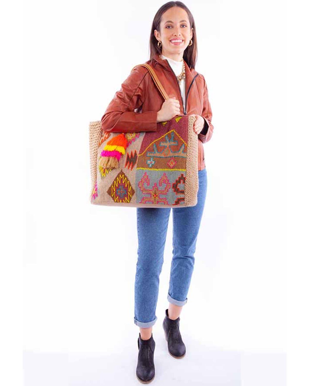 Image #1 - Scully Women's Woven Tote, Multi, hi-res