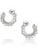 Image #2 - Montana Silversmiths Women's Horseshoe Pearl Earrings, Silver, hi-res