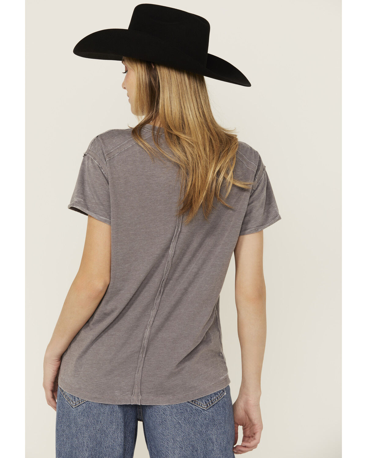 Image #4 - Blended Women's Nashville Embellished Short Sleeve Graphic Tee, Grey, hi-res