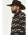 Image #2 - Rock & Roll Denim Men's Southwestern Berber Quarter Zip Pullover, Black, hi-res
