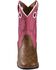 Laredo Girls' Stitched Western Boots - Square Toe, Tan, hi-res