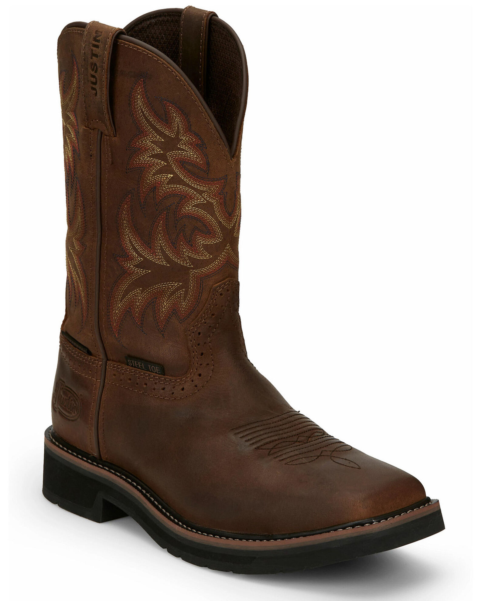 Tan steel toe work boots online