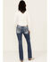Image #1 - Miss Me Women's Medium Wash Mid Rise Embroidered Pocket Bootcut Jeans, , hi-res