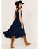 Image #5 - Scully Women's Lace-Up Jacquard Maxi Dress, Blue, hi-res