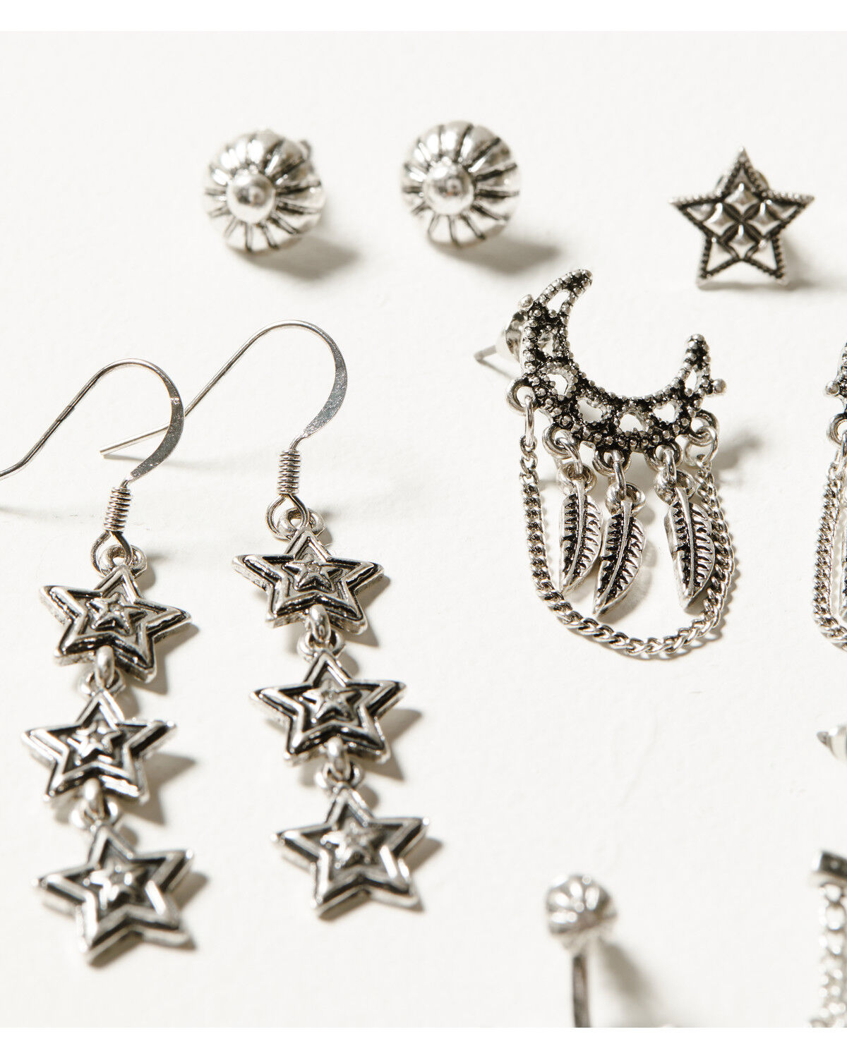 Image #4 - Idyllwind Women's 5-piece Silver Fleetwood Earrings Set, Silver, hi-res