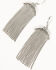 Image #2 - Lainey Wilson Women's Linear Chain Fringe Earrings, Silver, hi-res
