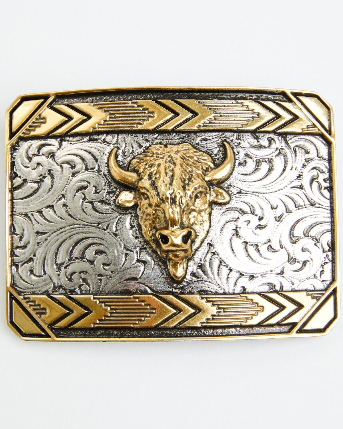 Image #1 - Cody James Buffalo Head Belt Buckle, Silver, hi-res