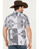 Hooey Men's Weekender Southwestern Polo, Grey, hi-res