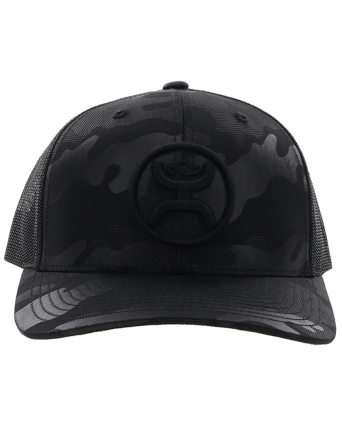 Image #3 - Hooey Men's O Classic Embroidered Logo Trucker Cap, Black, hi-res