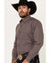 Image #2 - Ariat Men's Crawford Medallion Print Long Sleeve Button-Down Western Shirt, Navy, hi-res