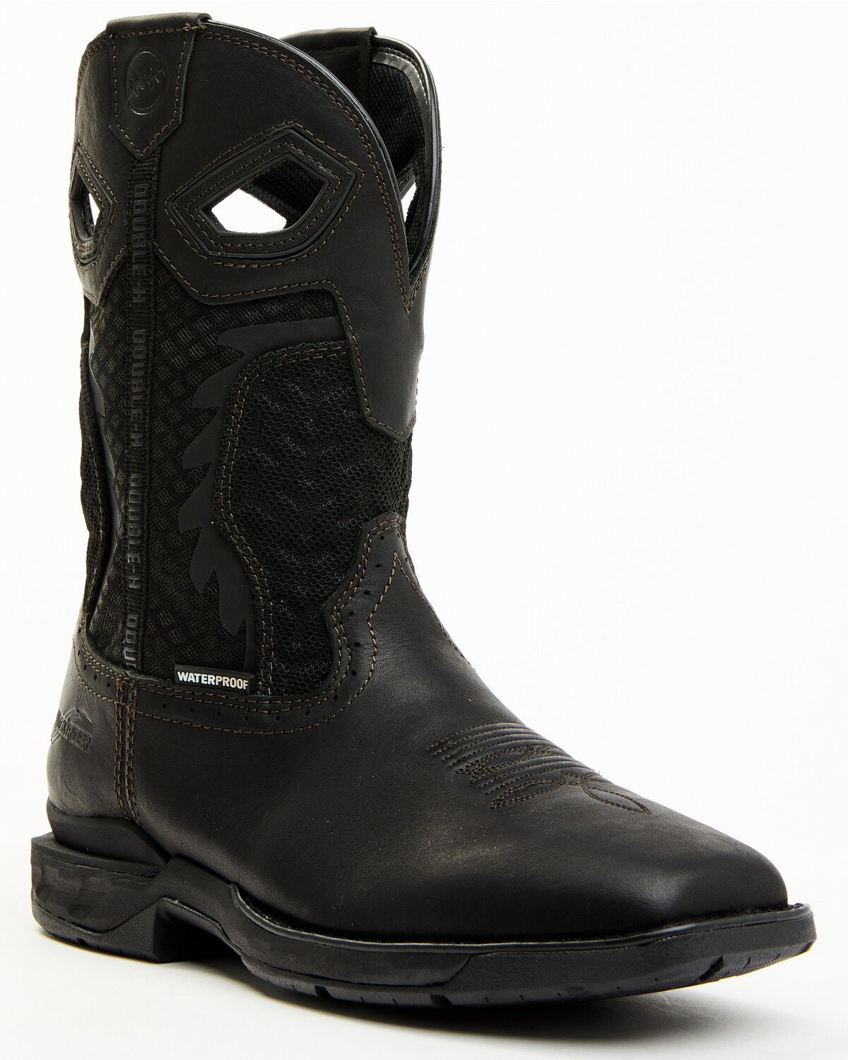 Double H Men's Shadow Waterproof Performance Western Boots - Broad Square Toe, Black, hi-res