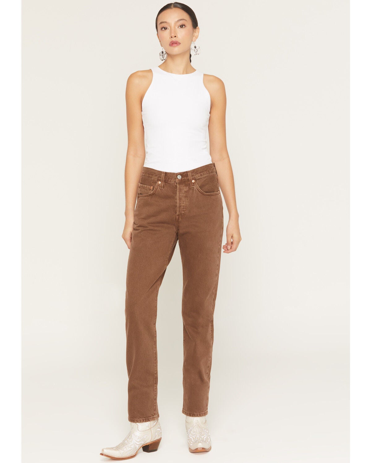 Levi's Women's 501 High Rise Lariat Luck Straight Denim Jeans, Multi, hi-res