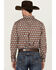 Image #4 - RANK 45® Men's Multaz Southwestern Print Geo Print Long Sleeve Button-Down Performance Stretch Western Shirt, Teal, hi-res