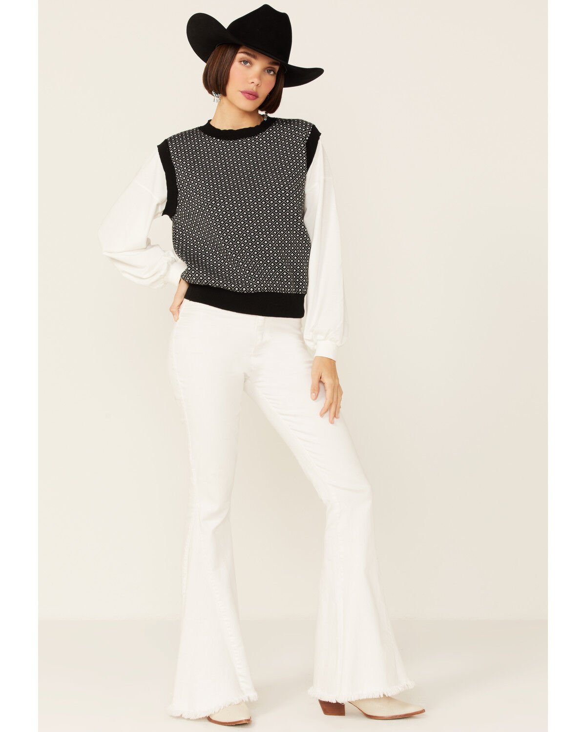 Image #4 - Molly Bracken Women's Geo Dot Sweater Vest, , hi-res