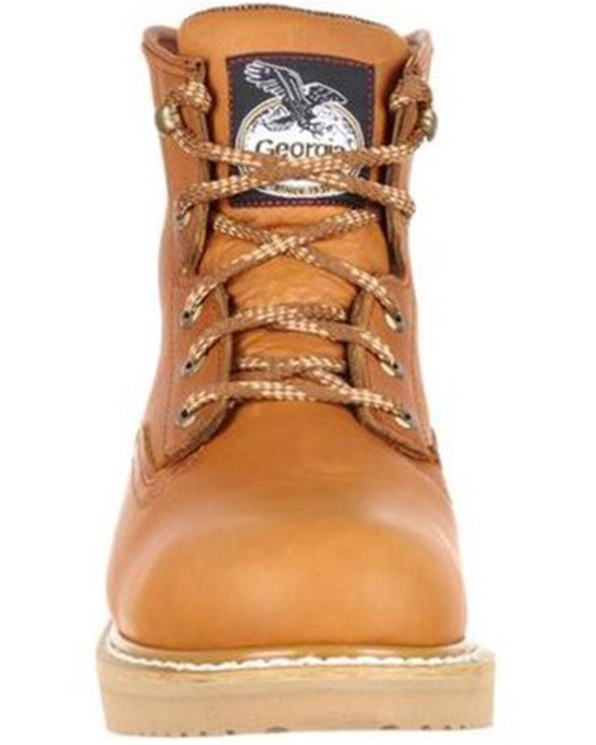 Image #4 - Georgia Boot Men's 6" Barracuda Gold Wedge Work Boots - Soft Toe, Gold, hi-res