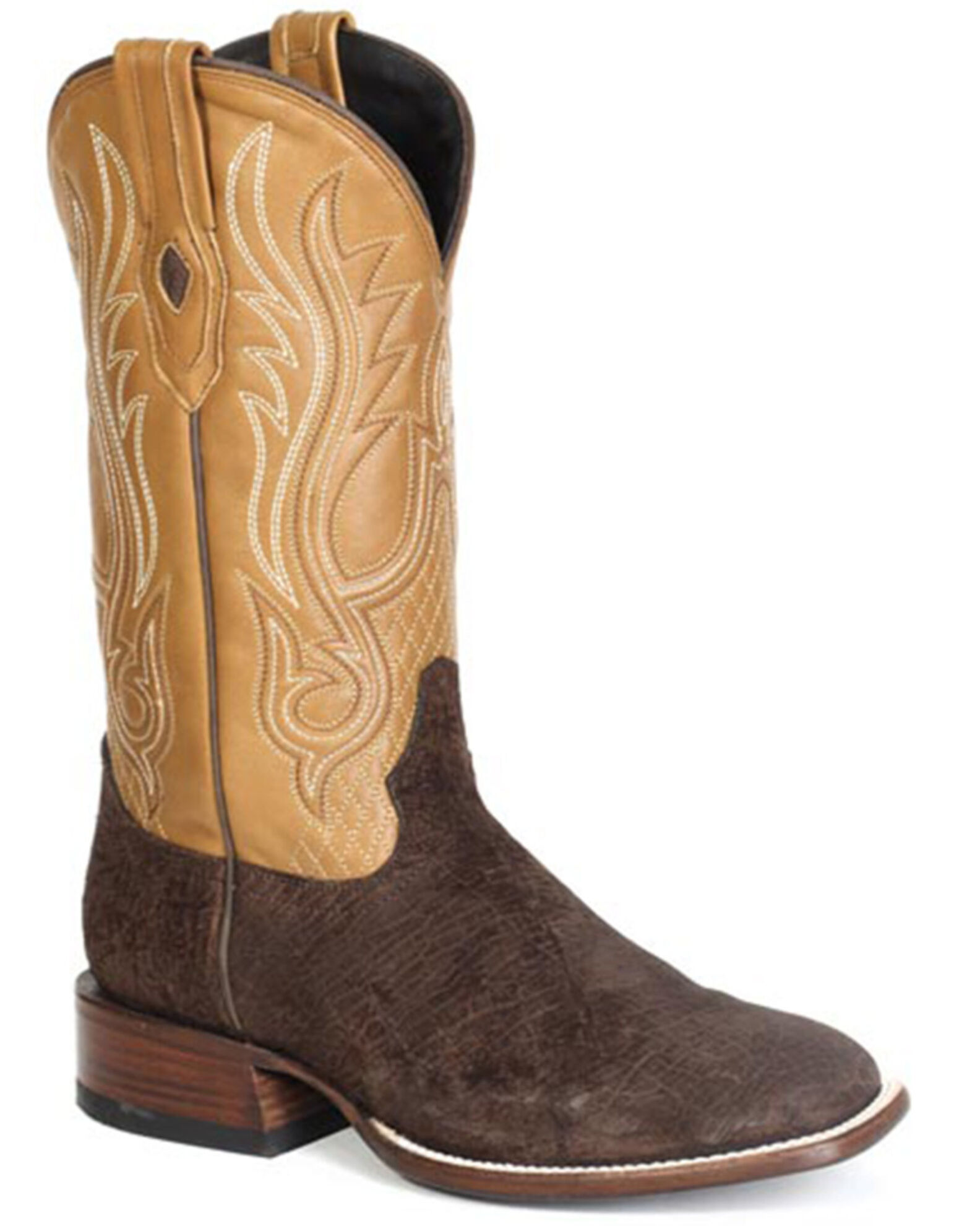Stetson Men s Exotic Hippopotamus Western Boots Broad Square Boots Sheplers