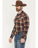 Image #2 - Cody James Men's Label Plaid Print Long Sleeve Snap Flannel Shirt, Multi, hi-res