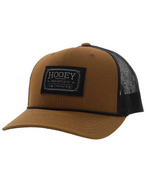 Image #1 - Hooey Men's Doc Logo Patch Trucker Cap , Tan, hi-res