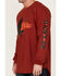 Image #3 - Hawx Men's FR Flame Graphic Long Sleeve Work T-Shirt , Dark Red, hi-res