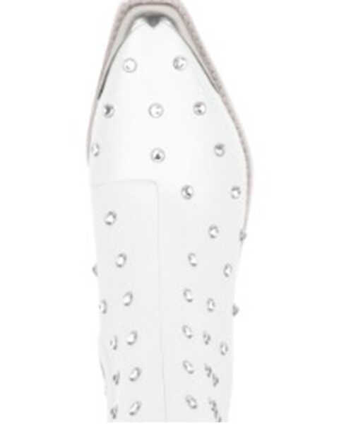 Image #5 - DanielXDiamond Women's Blazing Saddles Western Boots - Snip Toe, White, hi-res