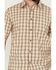 Image #3 - Cody James Men's Adios Plaid Print Short Sleeve Button-Down Western shirt, Tan, hi-res