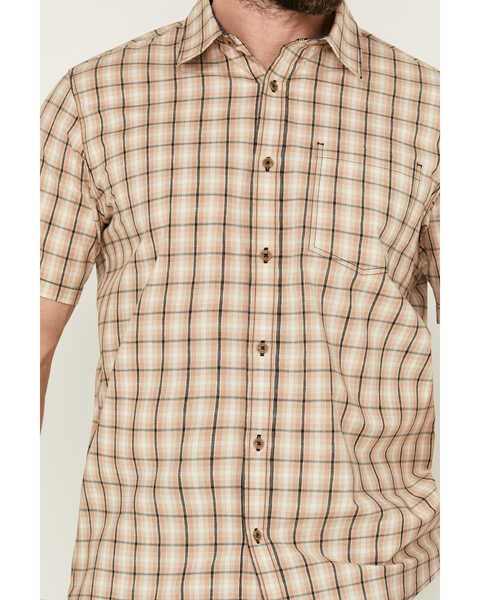 Image #3 - Cody James Men's Adios Plaid Print Short Sleeve Button-Down Western shirt , Tan, hi-res