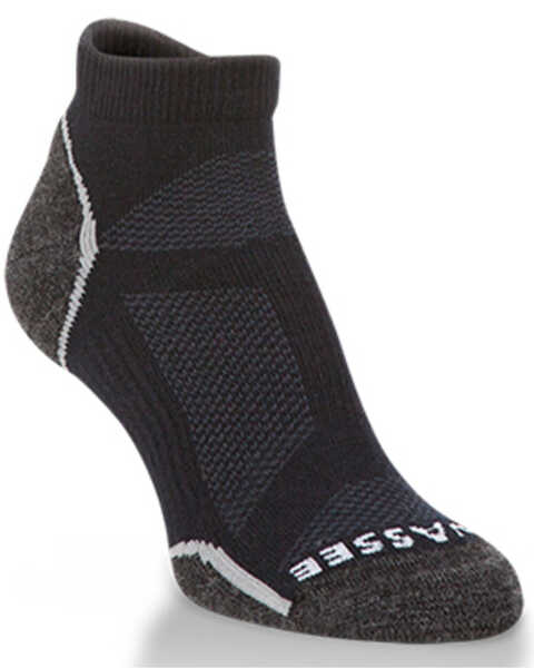 Crescent Sock Men's Lightweight Merino Ankle Socks, Black, hi-res