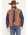 Image #1 - Hooey Men's Jackson Camo Color Block Softshell Vest, Camel, hi-res