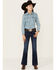 Image #2 - Shyanne Girls' Dark Wash Stretch Bootcut Riding Jeans, Dark Wash, hi-res