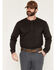 Image #1 - Cody James Men's FR Roughneck Solid Long Sleeve Snap Henley Work Shirt, Dark Brown, hi-res