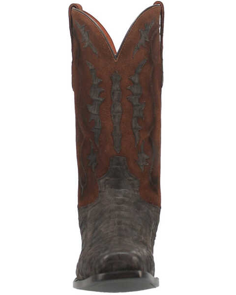 Image #4 - Dan Post Men's Socrates Exotic Caiman Tall Western Boots - Square Toe, Brown, hi-res