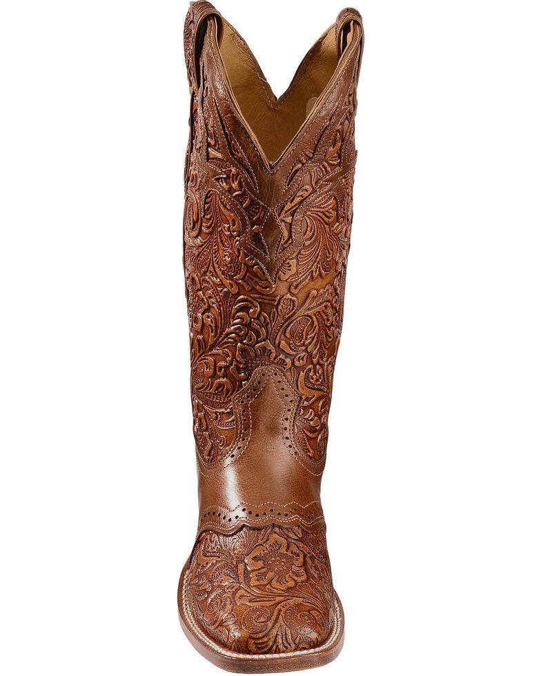 hand tooled cowgirl boots