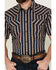 Image #3 - Gibson Men's Belmont Striped Short Sleeve Snap Western Shirt, Navy, hi-res